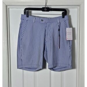 Athletic Luxury Men's Striped Shorts in Blue